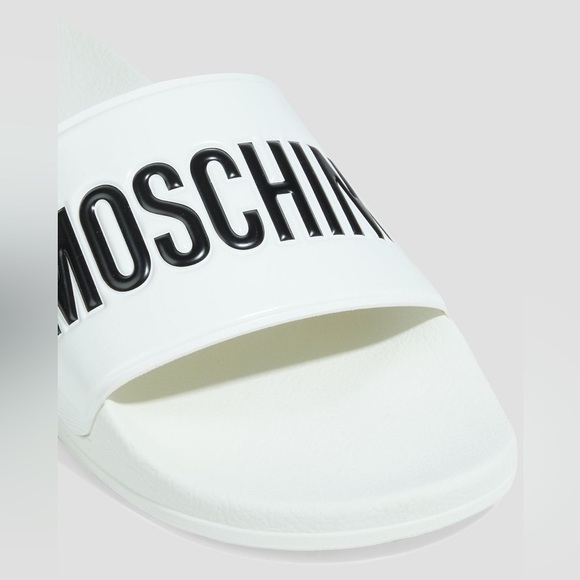 FINAL DROP / SALE!!! Moschino logo rubber slides NWB - Picture 3 of 9